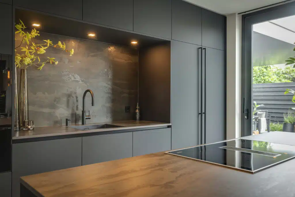 Afbeelding van een luxe keuken in Rotterdam met een keramisch werkblad